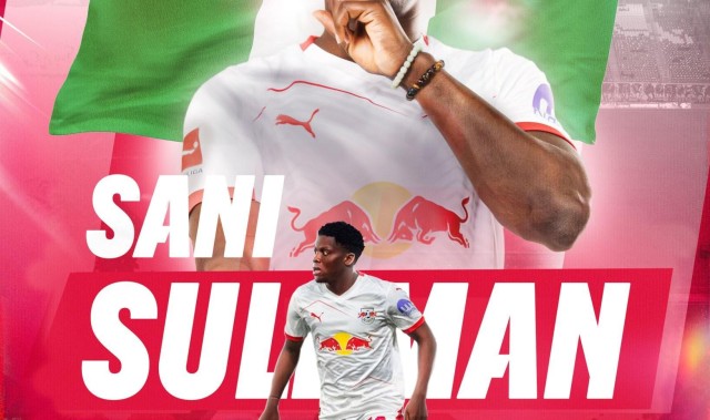 官方：莱比锡签下尼日利亚19岁边锋萨尼-苏莱曼